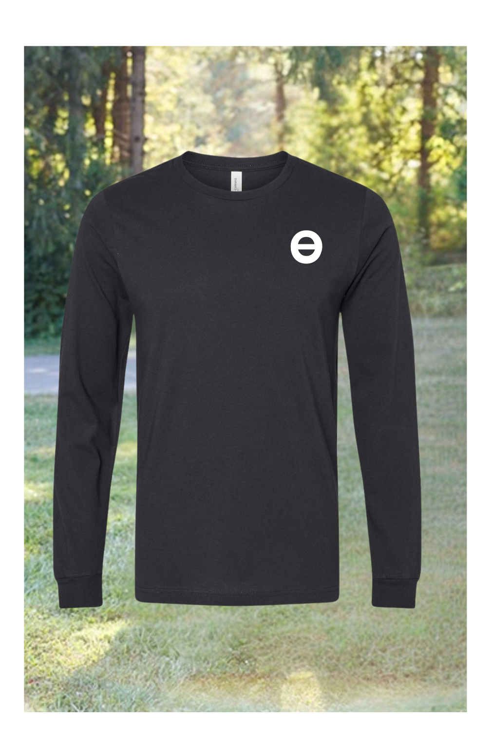 Black long-sleeve shirt with a white TH logo