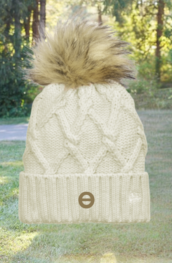 Knitted beanie with pom-pom with TH Logo 